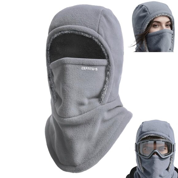 Unisex Winter Balaclava Fleece Lined Windproof Full Face Cover Skiing Cycling main image 7